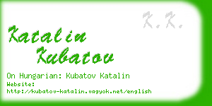 katalin kubatov business card